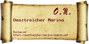 Oesztreicher Marina névjegykártya